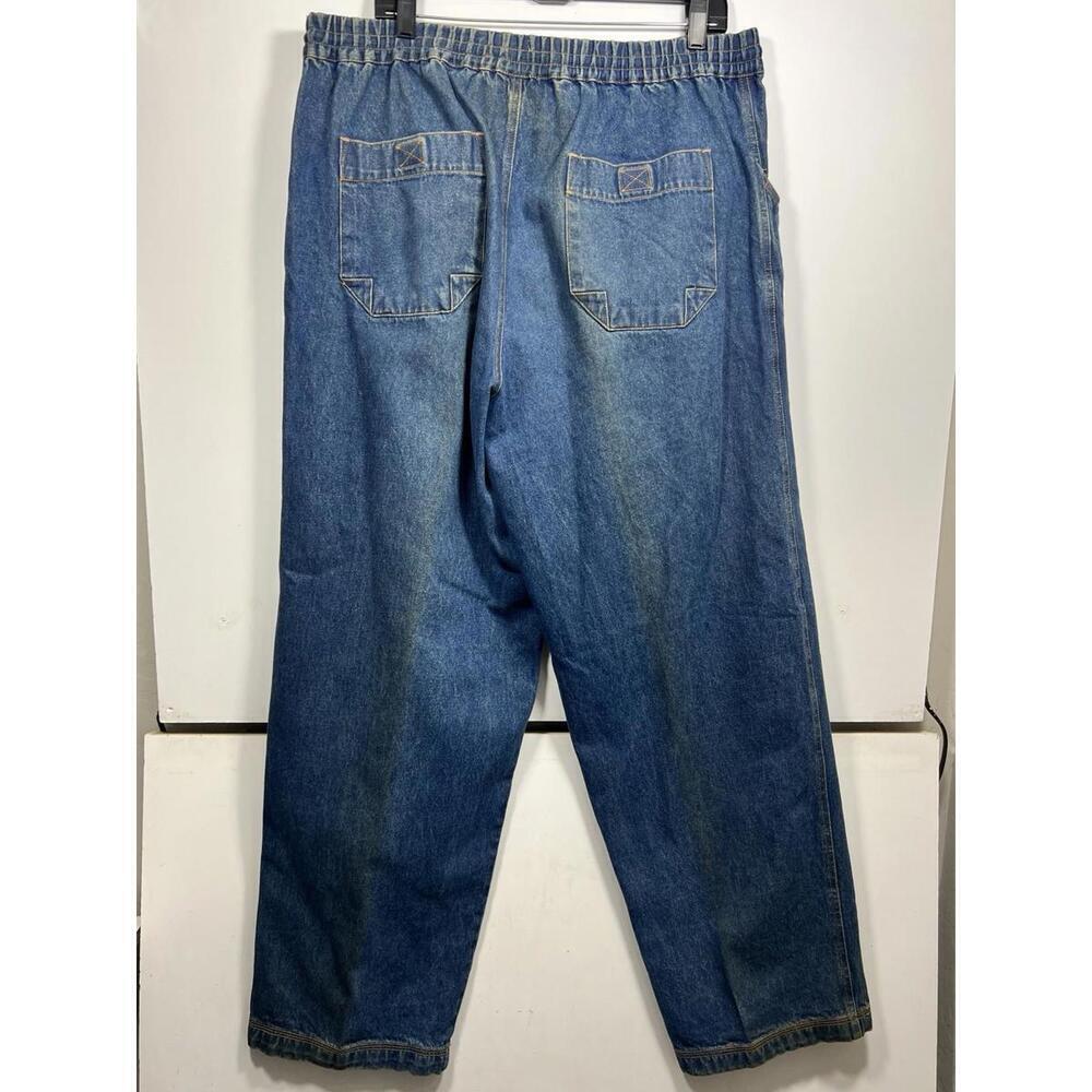 VTG 80s Pacific Coast Highway PCH Denim Jeans Waist 36x32 Elastic Waist - Picture 7 of 9